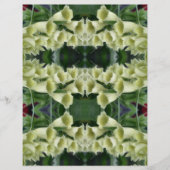 クリーミーフォックスグローブフラワー抽象芸術スクラップブック紙 (正面)