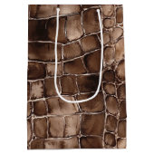 クリーミーブラウンチョコレートキャンディ誕生日 ミディアムペーパーバッグ (裏面)