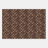 クリーミーブラウンチョコレートフローラ誕生日 ラッピングペーパーシート (正面2)