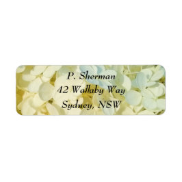 クリーミーホワイトアジサイ住所 シール