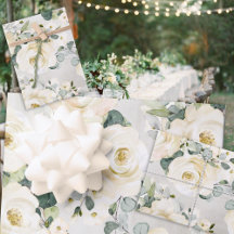 クリーミーホワイトピーニー&シルバーユーカリの緑