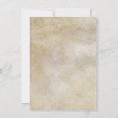 クリーミーホワイトフローラ緑素朴ブライダルシャワー 招待状 (裏面)