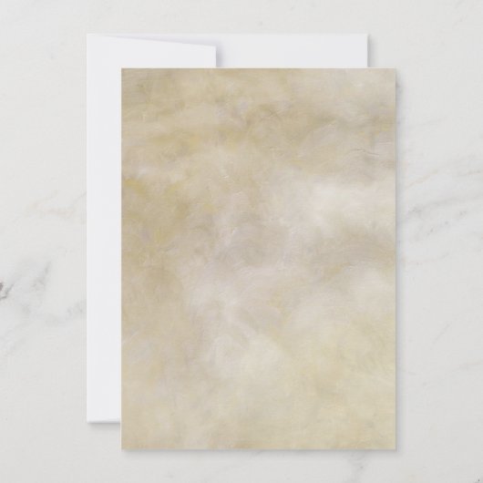 クリーミーホワイトフローラ緑素朴ブライダルシャワー 招待状 (裏面)