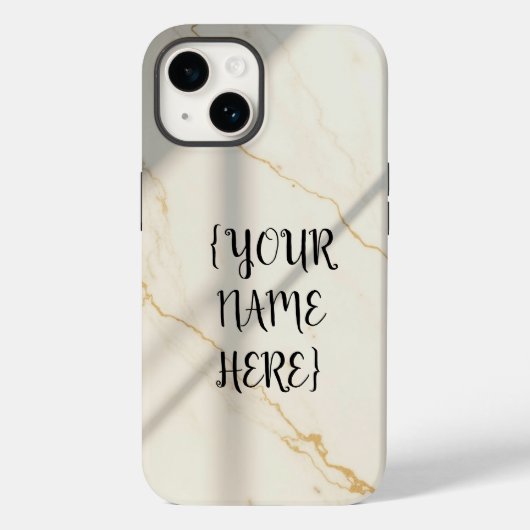 クリーミーマーブルモノグラムタフスタイルiPhoneケース Case-Mate iPhoneケース (裏面)