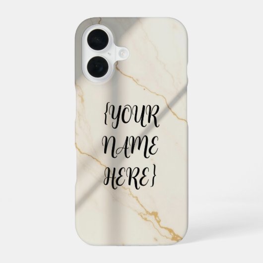 クリーミーマーブルモノグラム Barely There iPhone 16 ケース (裏面)