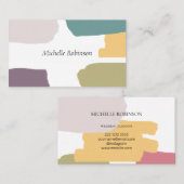 クリーミーモダンな夏のカラースプラッシュ 名刺 (正面/裏面)