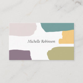 クリーミーモダンな夏のカラースプラッシュ 名刺
