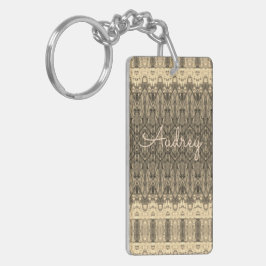 クリーミーレースのようグパターン(の模様が)ある キーホルダー