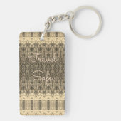 クリーミーレースのようグパターン(の模様が)ある キーホルダー (裏面)