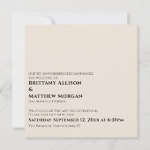 クリームいつ私たちはあなたを延期したハグ結婚できる 招待状 (裏面)