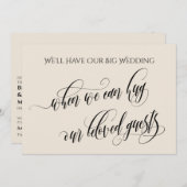 クリームいつ私たちはあなたを延期したハグ結婚できる 招待状 (正面/裏面)