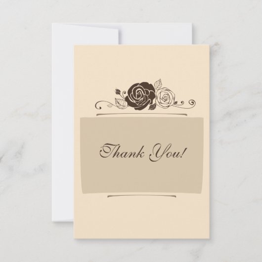 クリームおよびコーヒーバラ サンキューカード (正面)