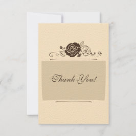 クリームおよびコーヒーバラ サンキューカード