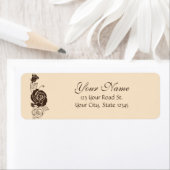 クリームおよびコーヒーバラ ラベル (インサイチュ)