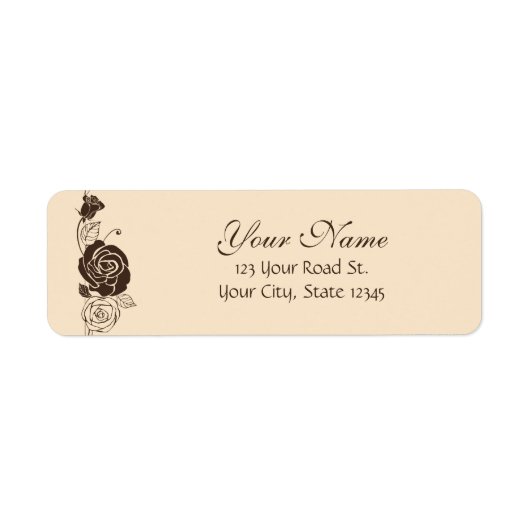 クリームおよびコーヒーバラ ラベル (正面)