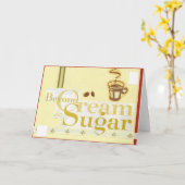 クリームおよび砂糖を越えて カード (黄色い花)