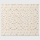 クリームおよび金ゴールドのマグノリアのブライダルシャワーの結婚式 ラッピングペーパー (フラット)