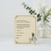 クリームおよび黒Ahoy! 海賊ハローウィンパーティ 招待状 (スタンド正面)