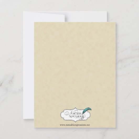 クリームおよび黒Ahoy! 海賊ハローウィンパーティ 招待状 (裏面)