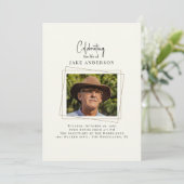 クリームお祝いの写真 招待状 (スタンド正面)