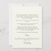 クリームお祝いの写真 招待状 (裏面)