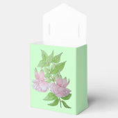 クリームかわいらしの背景ピンクの結婚花 フェイバーボックス (オープン)