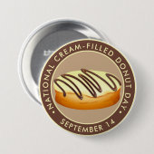 クリームたっぷりのドーナツの日 缶バッジ (正面&裏面)