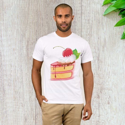 クリームたっぷりイチゴの層のケーキ Tシャツ