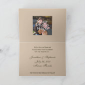 クリームとさくらんぼの花の日付を保存 案内状 (内部)