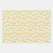 クリームとさくらんぼを載せたチョコレートカップケーキ ラッピングペーパーシート (正面)