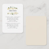 クリームとアイボリー結婚の指示 エンクロージャーカード (正面/裏面)