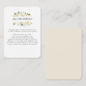 クリームとアイボリー結婚の詳細の向き エンクロージャーカード (正面/裏面)