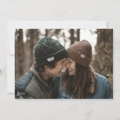 クリームとアイボリー |の結婚写真は日付を保存 セーブザデート (裏面)