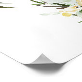 クリームとアイボリー |取り外し結婚式のサイン ポスター (角)