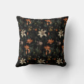 クリームとオレンジ色のデイリーフローラ クッション (裏面)