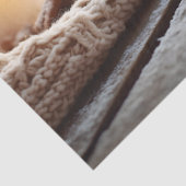 クリームとキャンドルの冬と居心地の良いホットチョコレート 薄葉紙 (詳細)