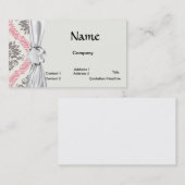 クリームとグレーのタンダマスクブリス 名刺 (正面/裏面)