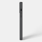 クリームとグレーのモノグラムイニシャル iPhoneケース (左側面)