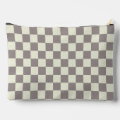 クリームとグレーチェック アクセサリーポーチ (裏面)