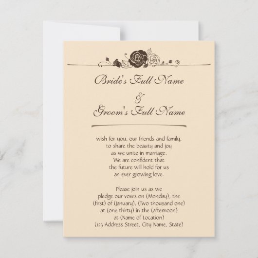 クリームとコーヒーローズ 招待状 (正面)