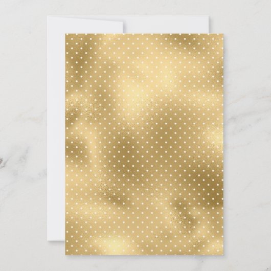 クリームとゴールドの箔押しレースのイスラム・メヘンディ式 招待状 (裏面)