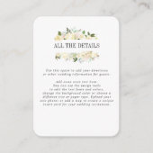 クリームとセージの結婚詳細の方向 エンクロージャーカード (正面)