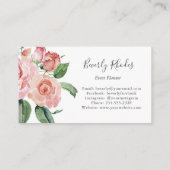クリームとバラ水彩 名刺 (裏面)