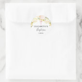 クリームとピンクの水の色のフローラバプテスマの好意 ラウンドシール (バッグ)