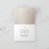 クリームとピンクの花正教会キリスト教記念館 サンキューカード (内部)