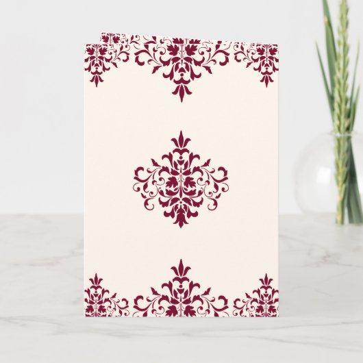 クリームとブルゴーニュのダマスイスラム結婚教徒 招待状 (裏面)