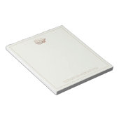 クリームとベージュの海岸の貝殻 オーダーメイド ノートパッド (アングル)
