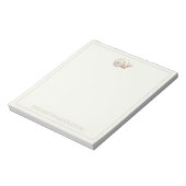 クリームとベージュの海岸の貝殻 オーダーメイド ノートパッド (回転)