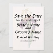 クリームとマルーンのアイリスと芽 セーブザデート (正面)