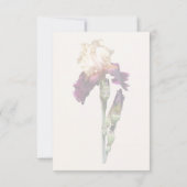 クリームとマルーンのアイリスと芽 出欠カード (裏面)